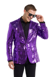 Sequins Blazer Purple