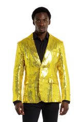 Sequins Blazer Yellow