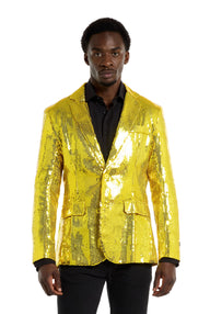 Sequins Blazer Yellow