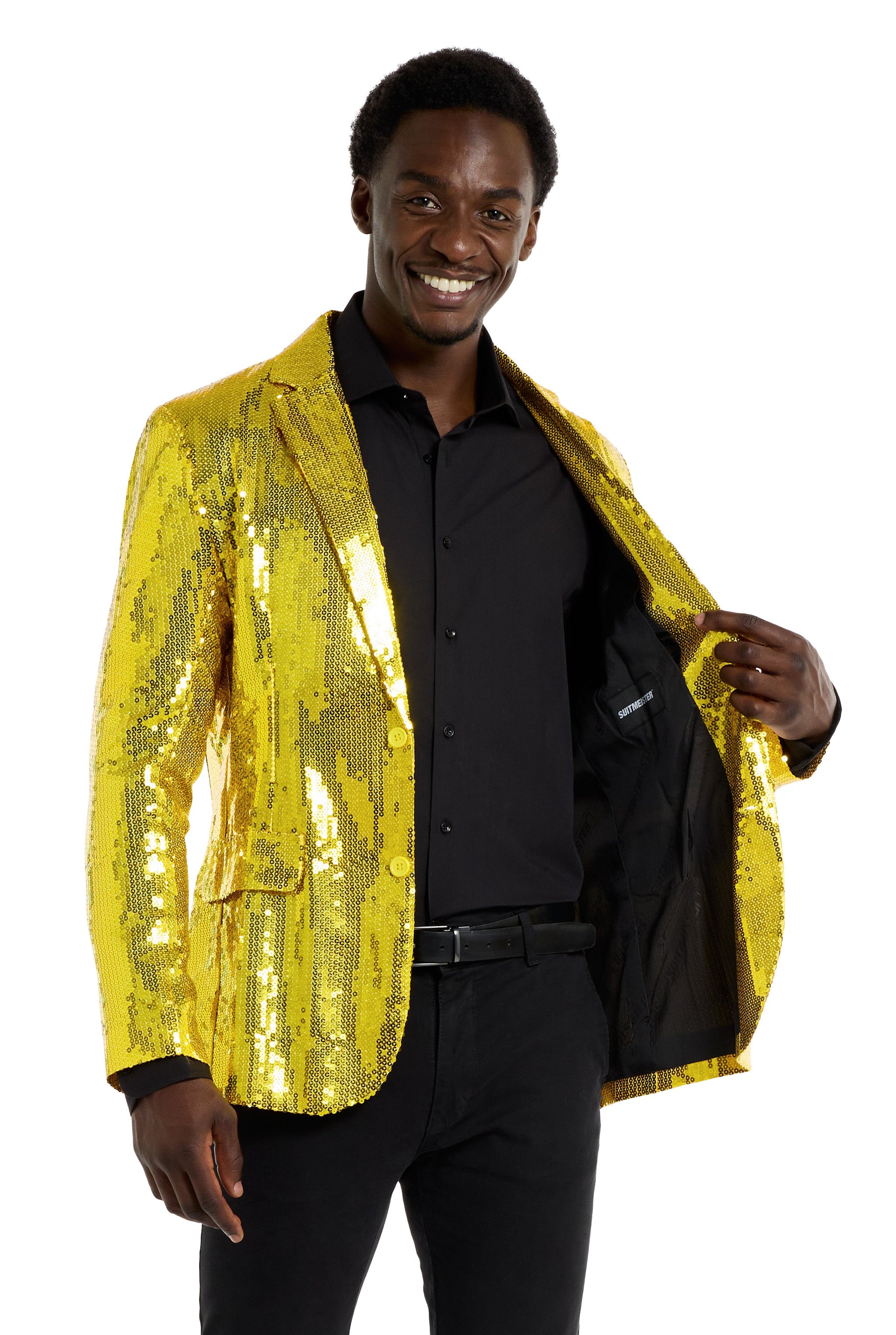 Sequins Blazer Yellow