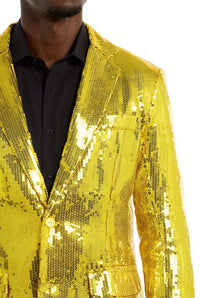 Sequins Blazer Yellow