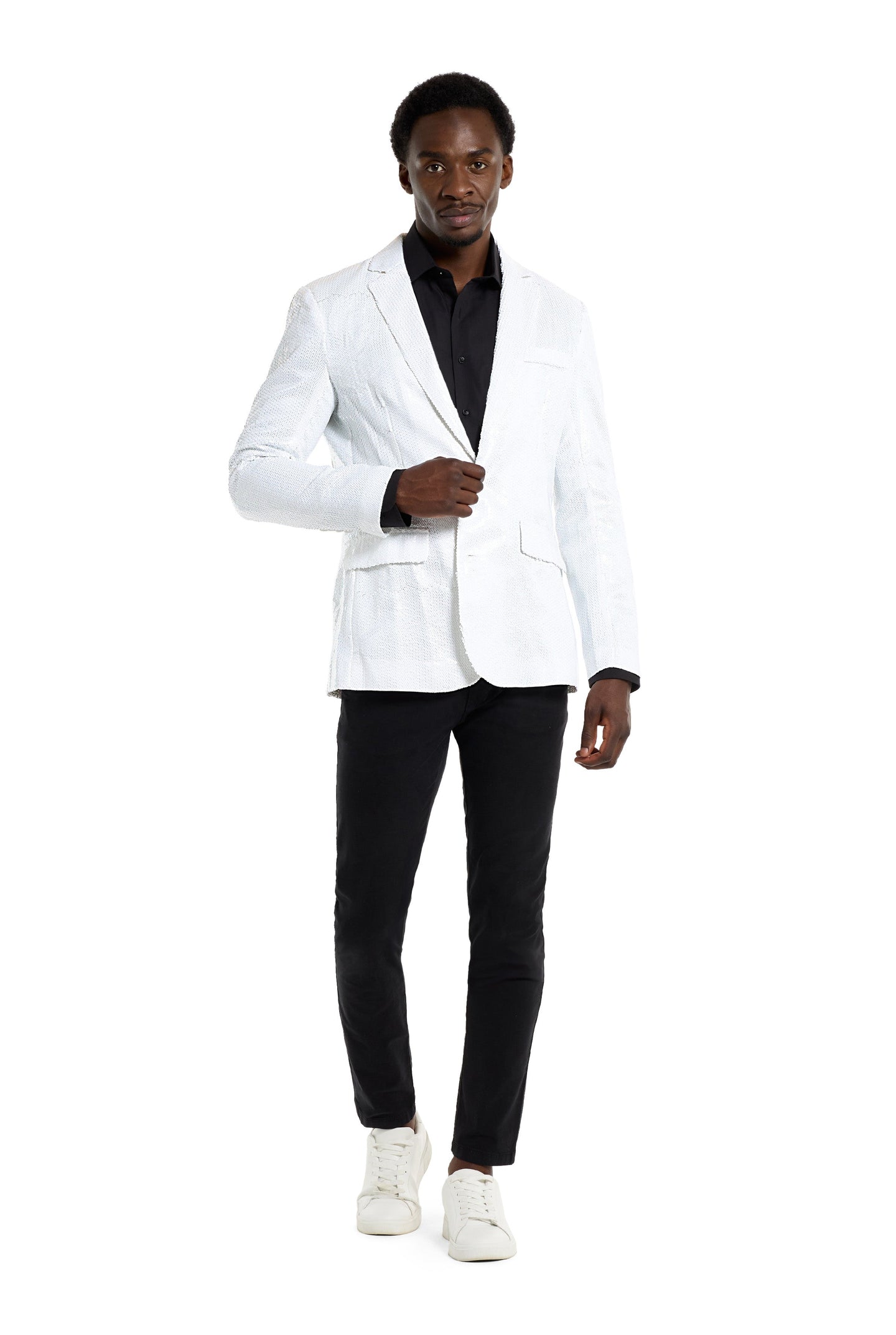 Sequins Blazer White