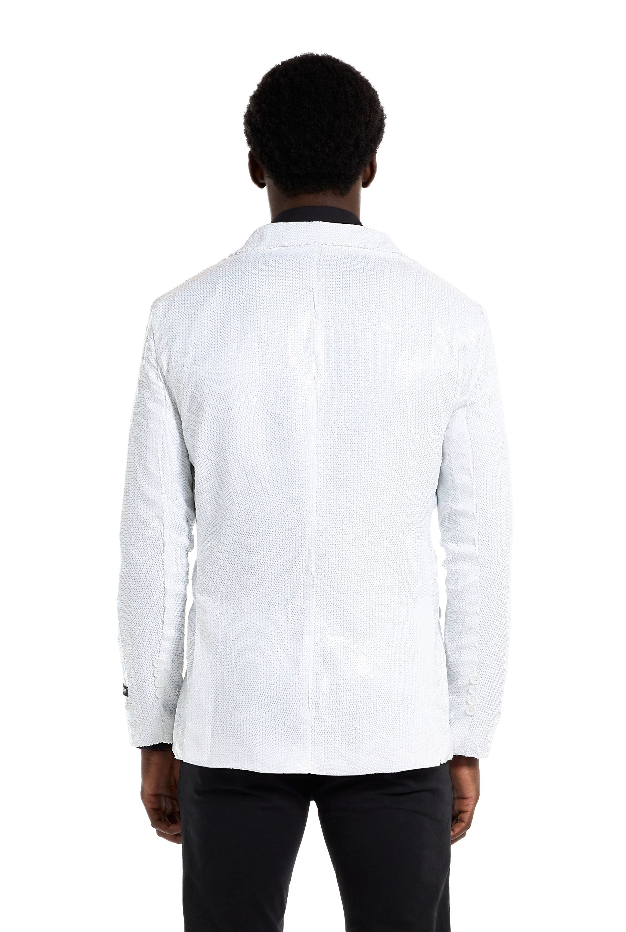 Sequins Blazer White