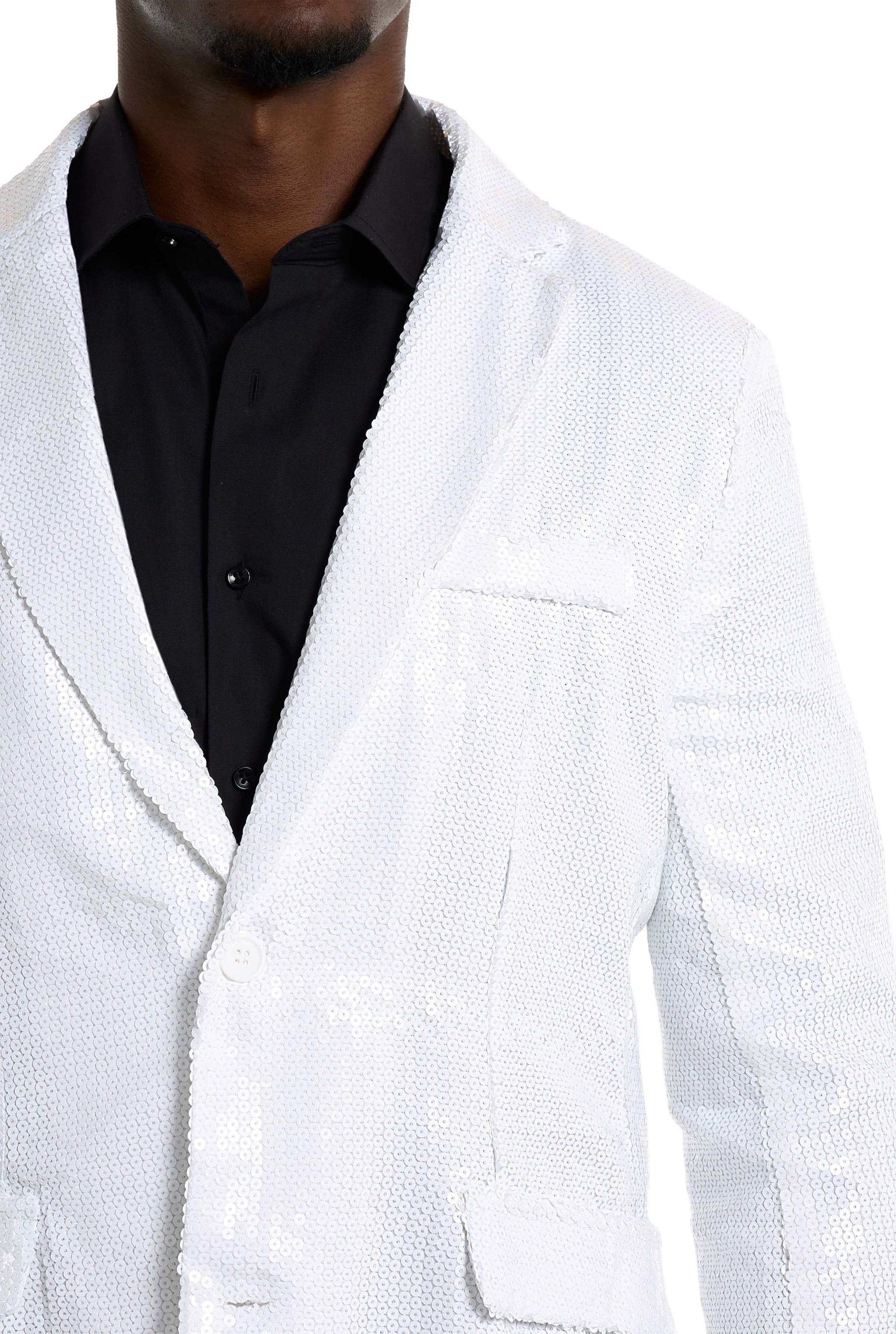 Sequins Blazer White
