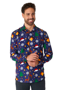 Christmas Icons Blue - Christmas shirt