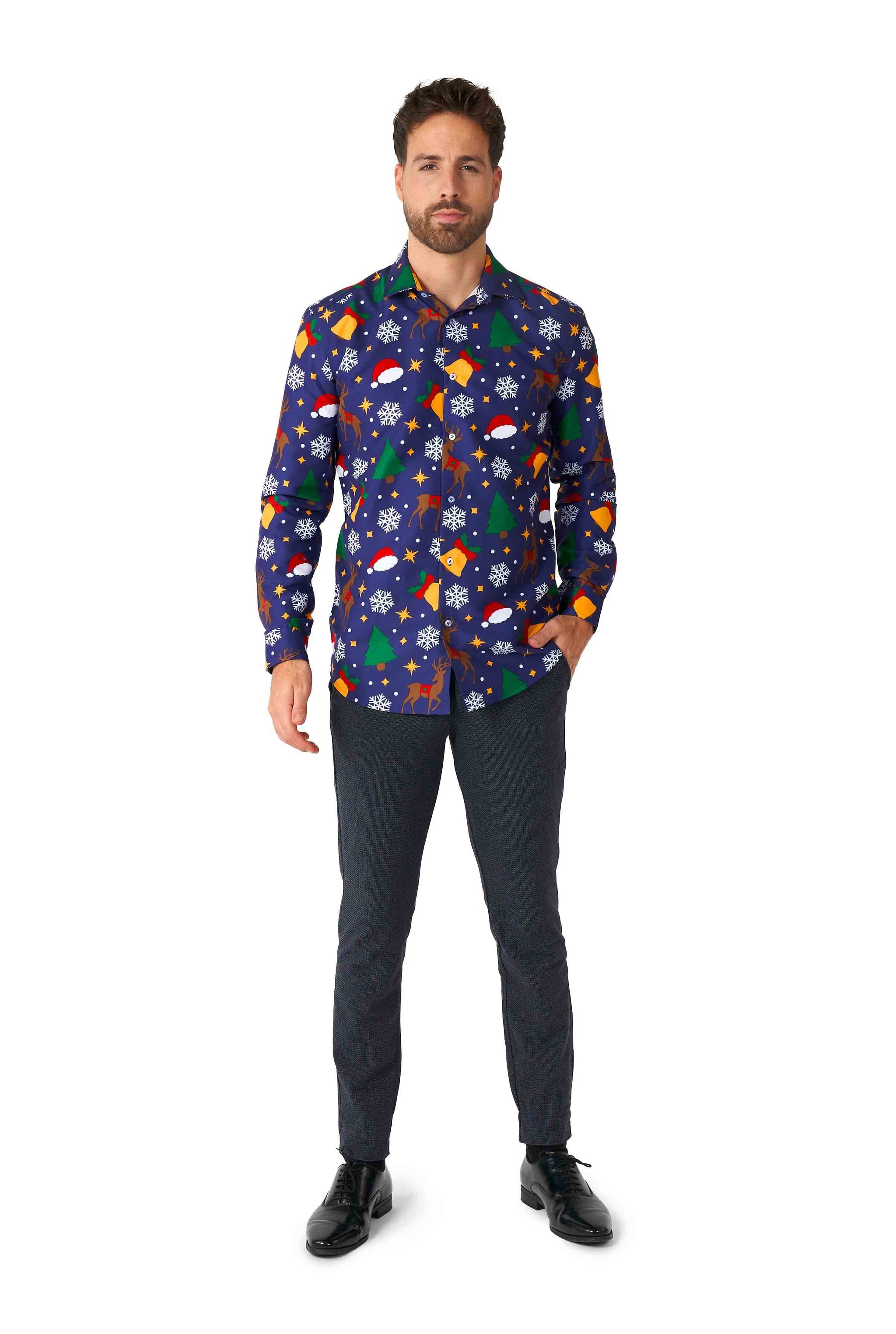 Christmas Icons Blue - Christmas shirt