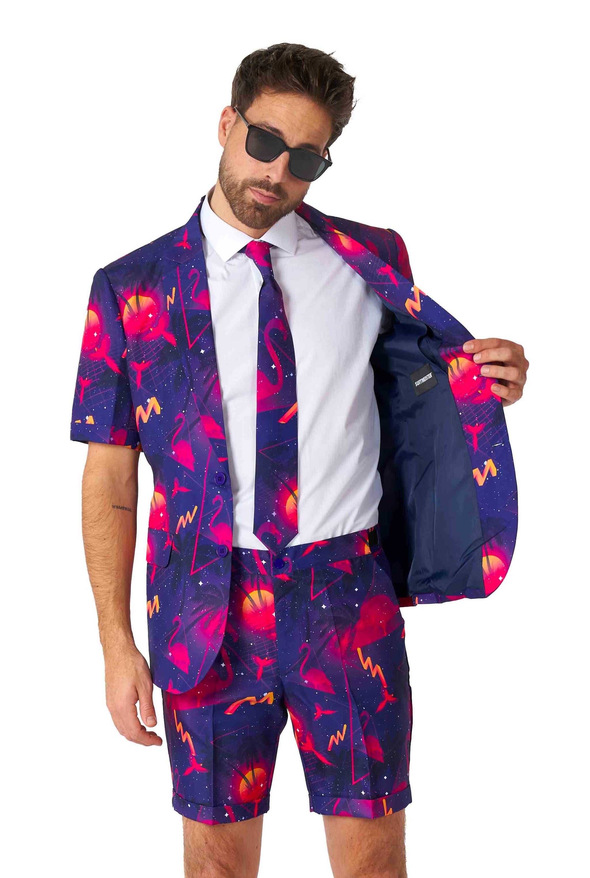 Retro Neon Navy - Carnival suit