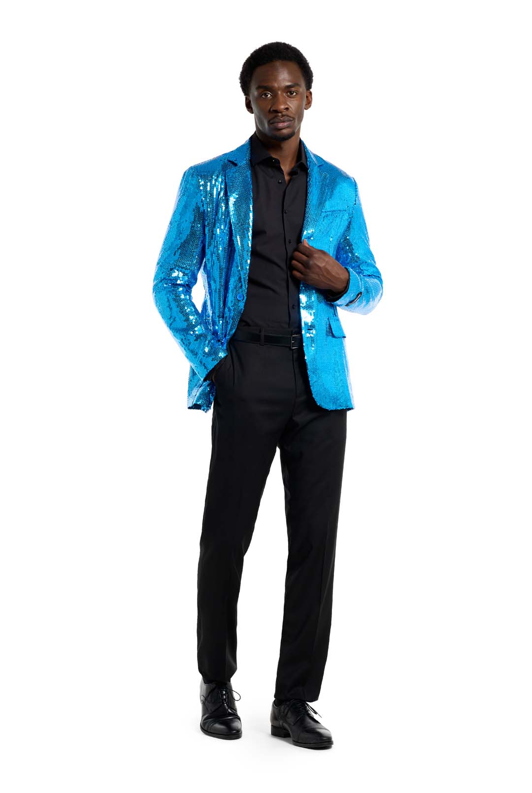 Sequins Blue Blazer - Eye-catching Outfit for Events - Suitmeister Sequins Blue Blazer - Eye-catching Outfit for Events - Suitmeister