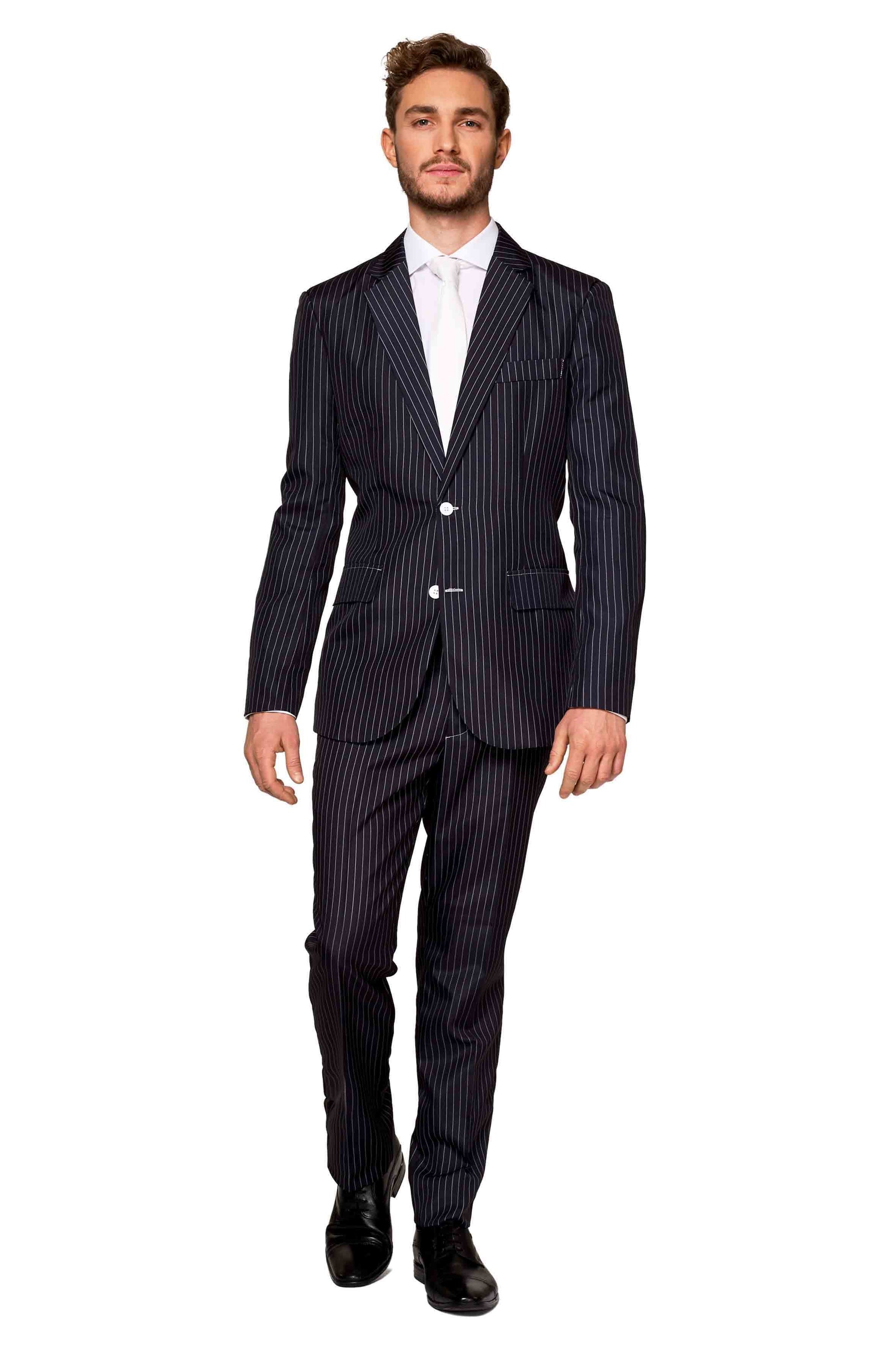 Gangster Pinstripe Black Suitmeister Gangster Pinstripe Black Suitmeister
