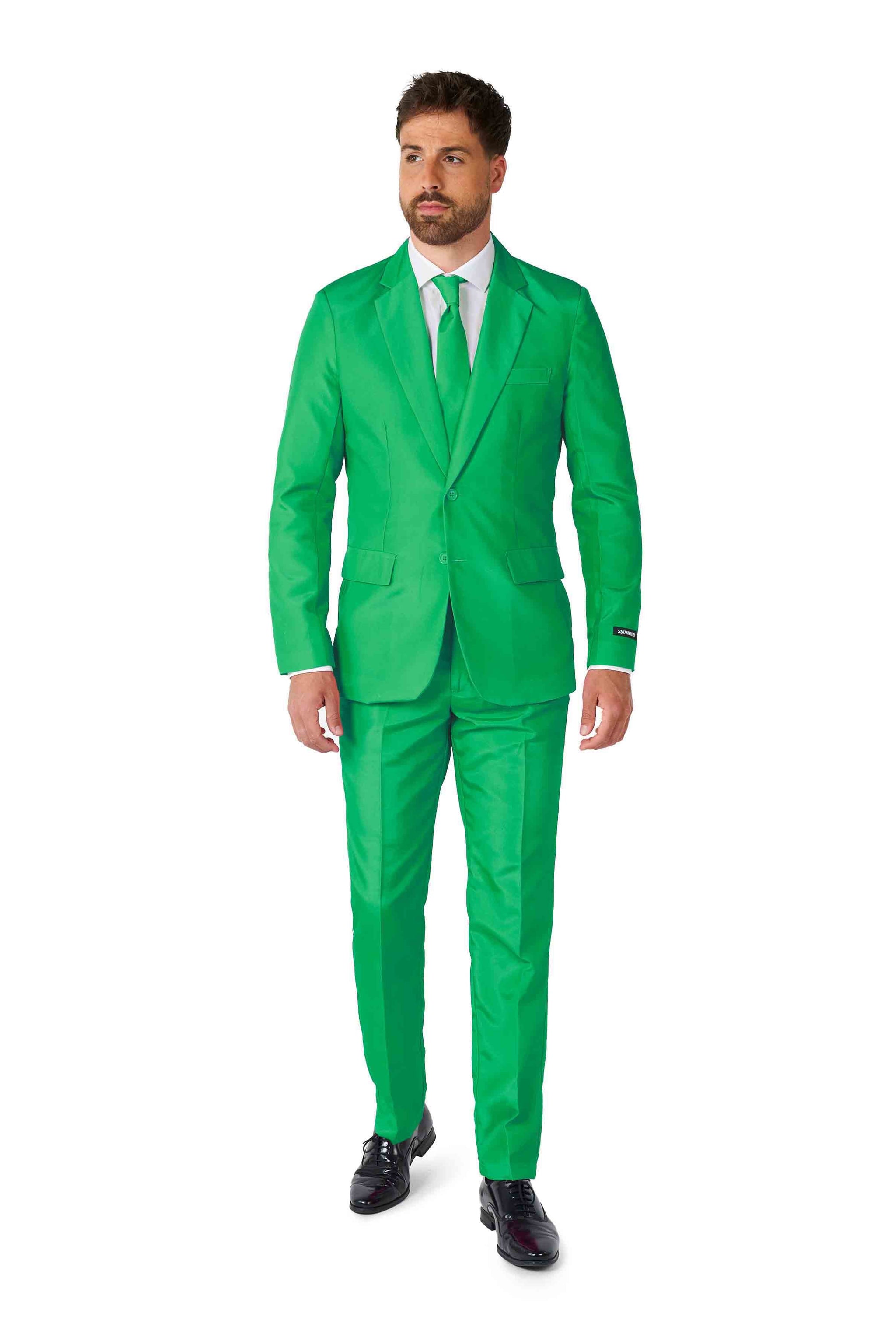 Green Suit - Stylish Slim Fit with Adjustable Waistband Suitmeister Green Suit - Stylish Slim Fit with Adjustable Waistband Suitmeister